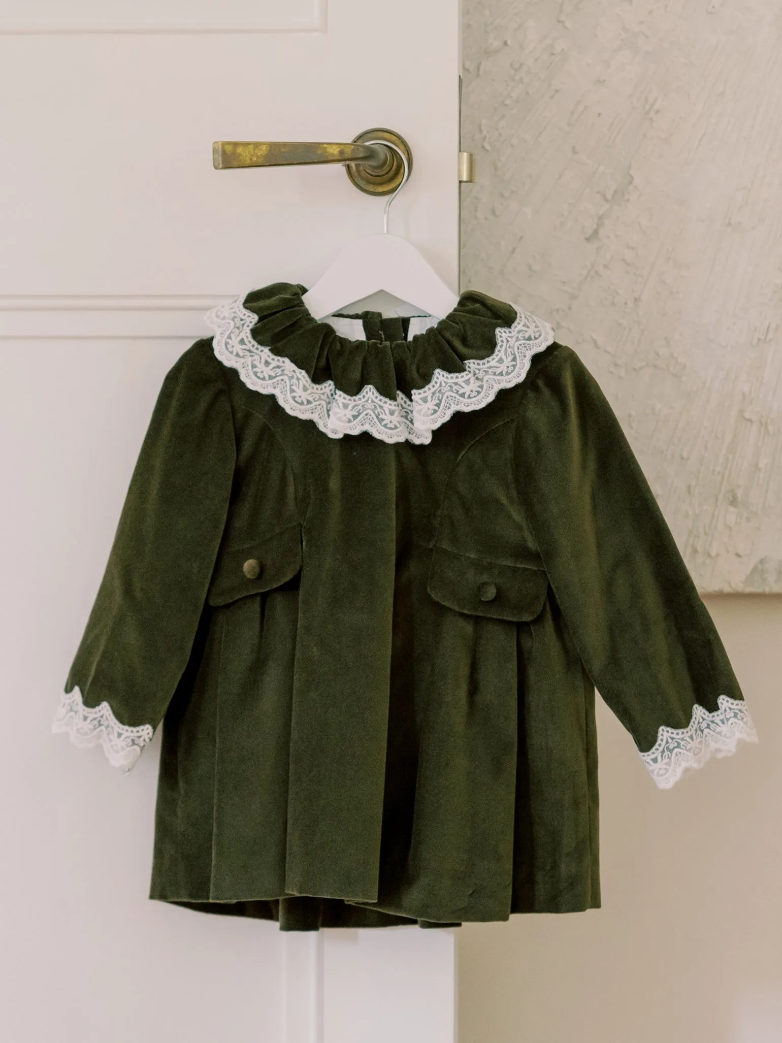 Olive Daroca Velvet Baby Girl Set