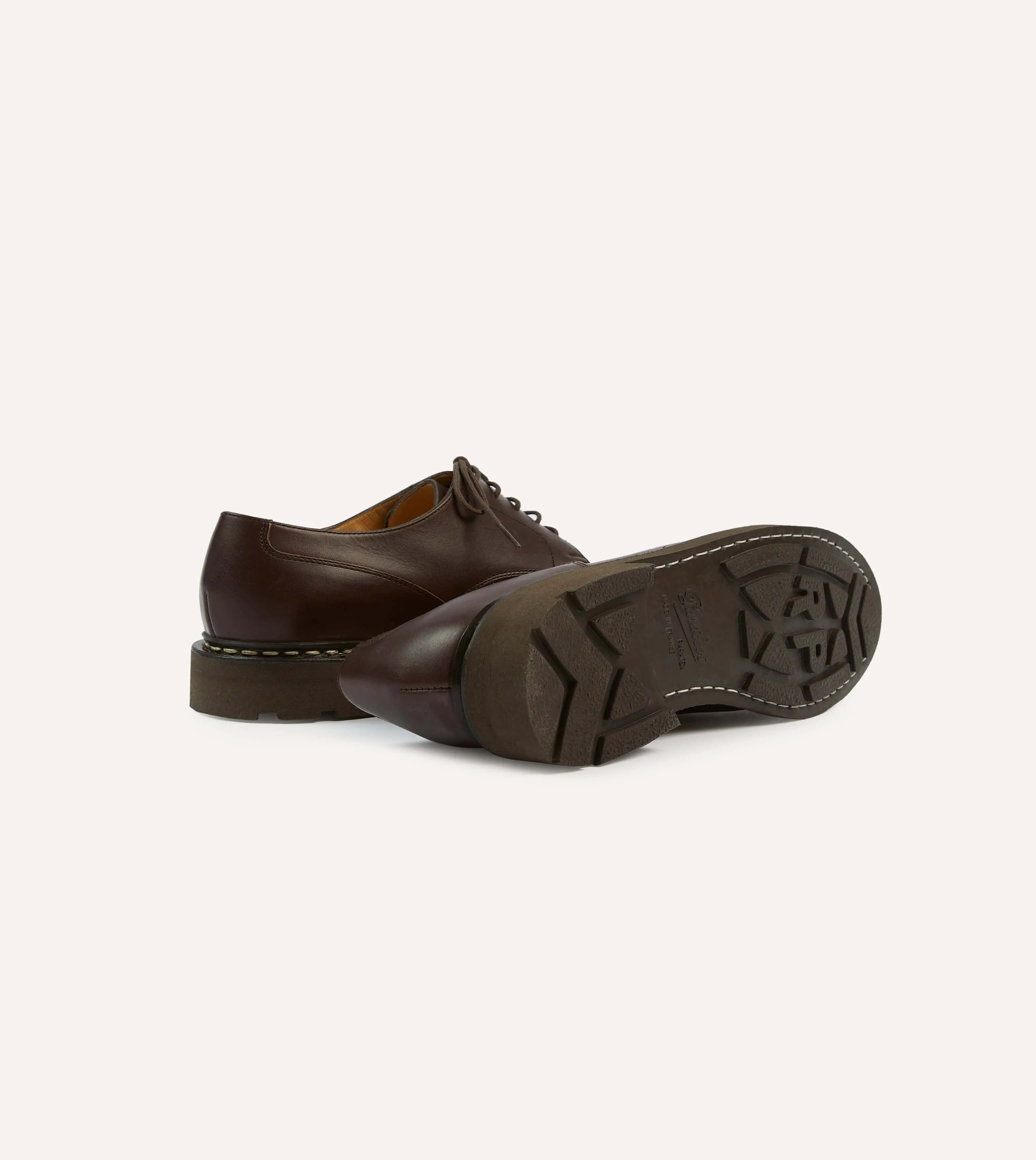 Paraboot Chambord Brown Leather Derby Shoe