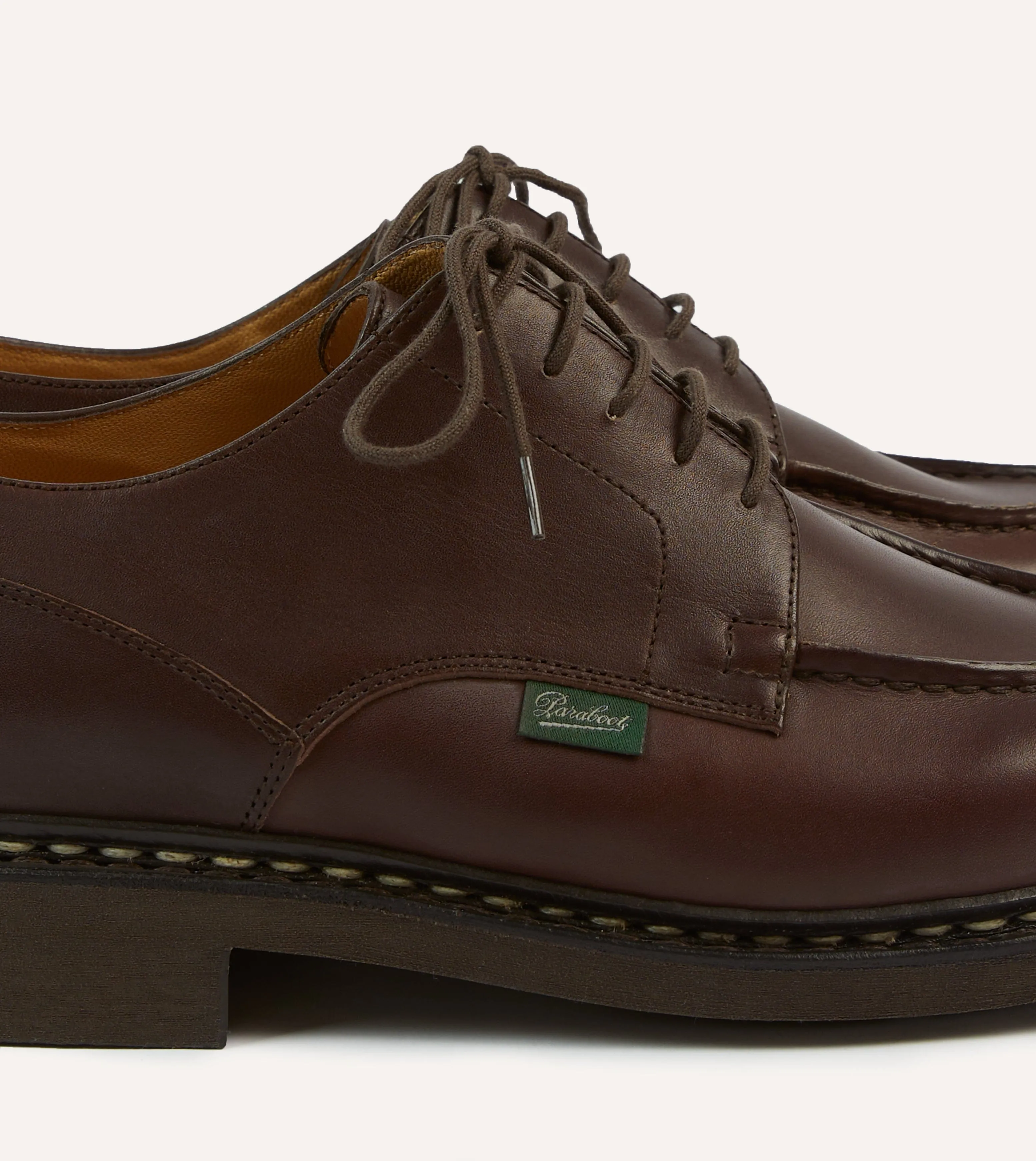 Paraboot Chambord Brown Leather Derby Shoe