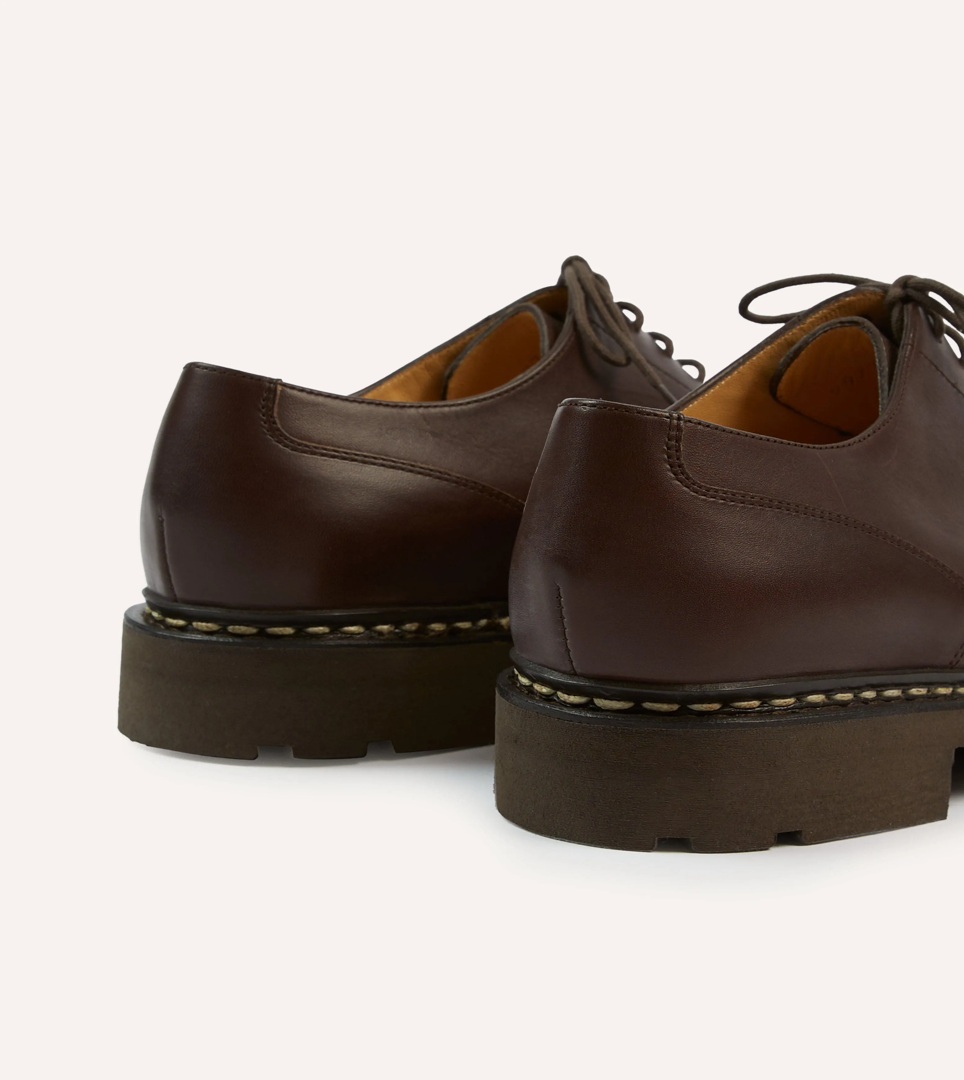 Paraboot Chambord Brown Leather Derby Shoe