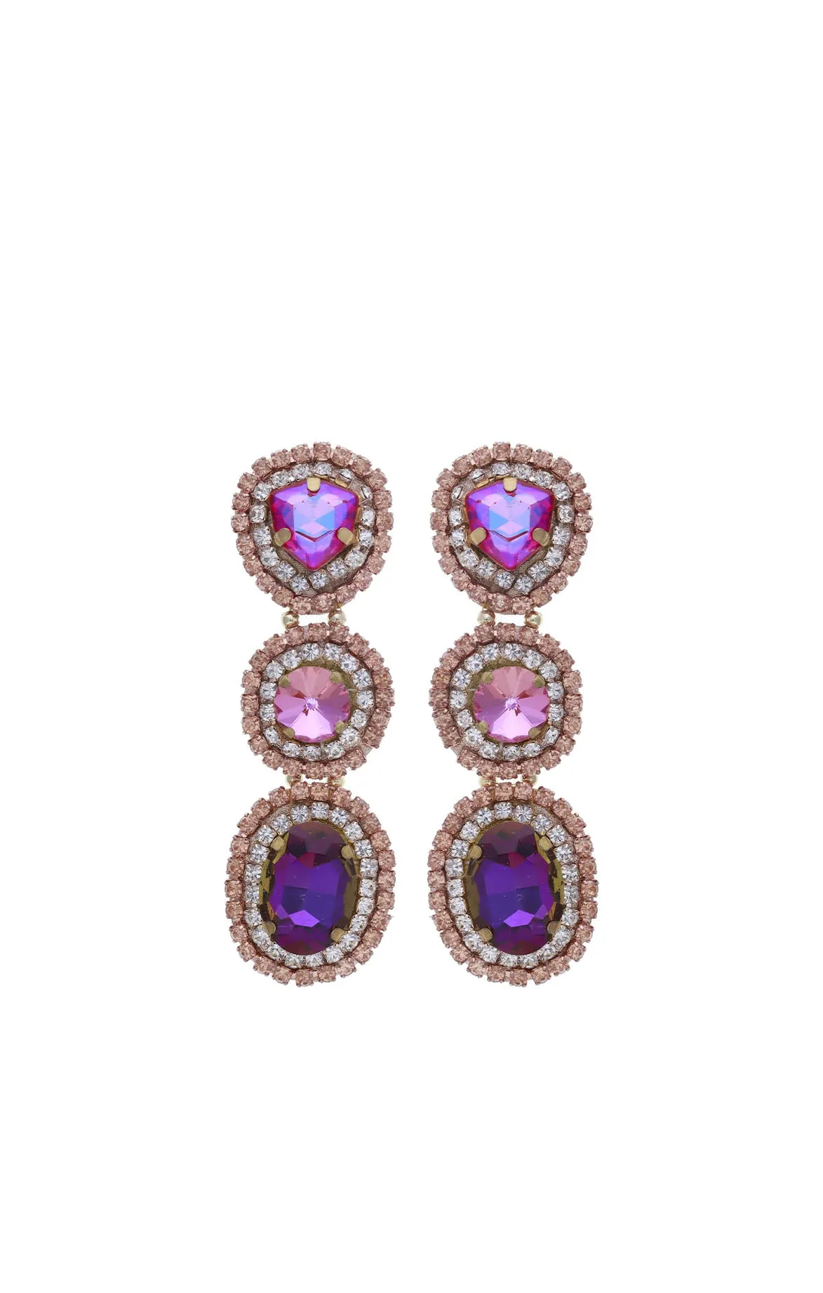 Purple Crystal Earrings