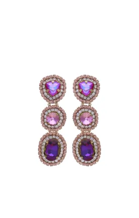 Purple Crystal Earrings