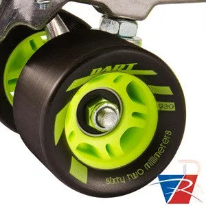 Riedell Dart Black & Green Ombre Skates