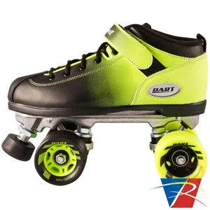 Riedell Dart Black & Green Ombre Skates