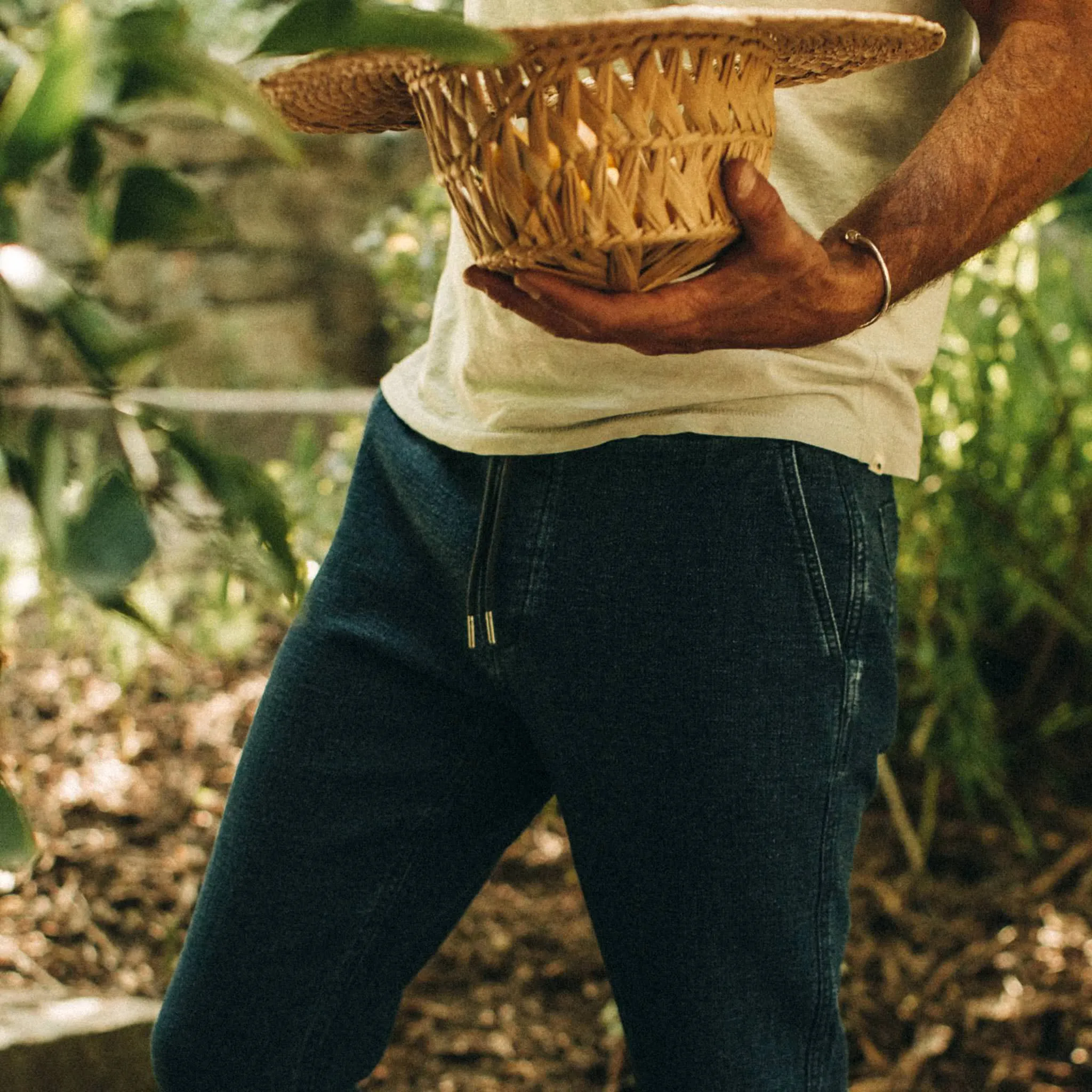 The Apres Pant in Indigo Double Cloth