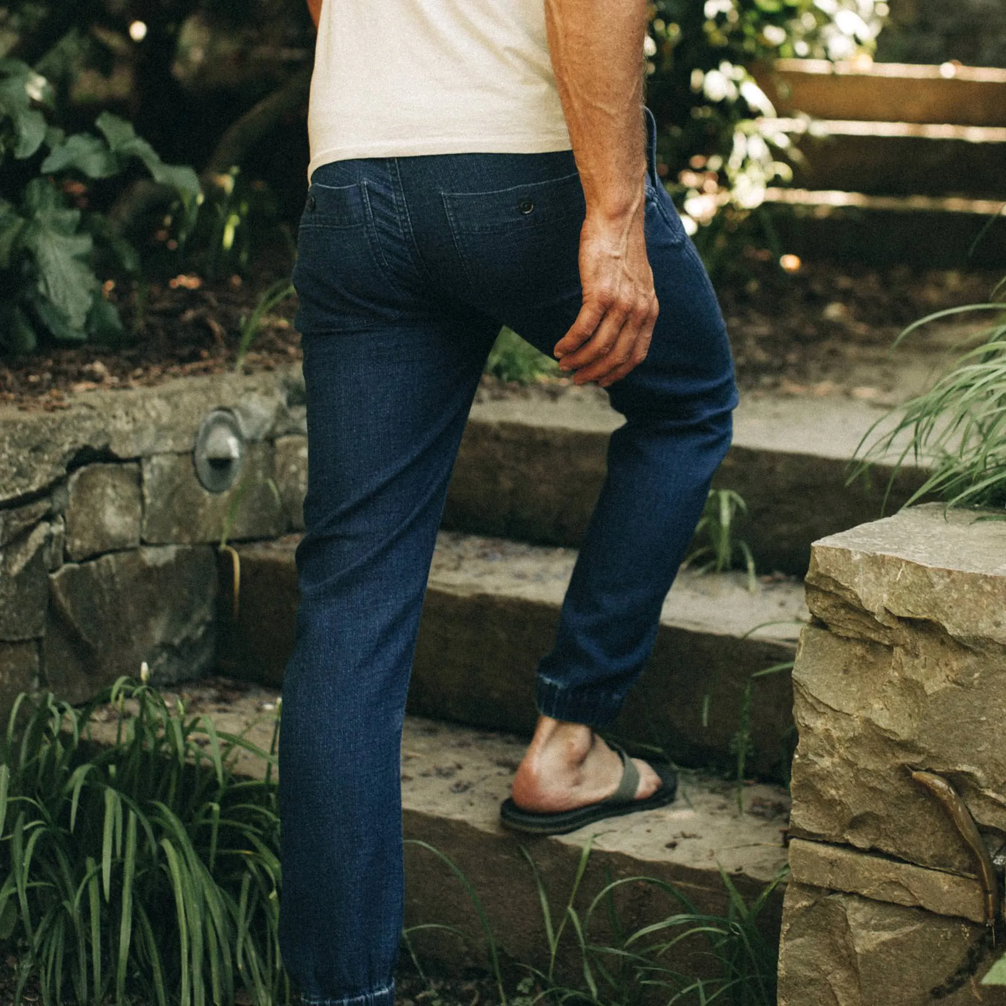 The Apres Pant in Indigo Double Cloth