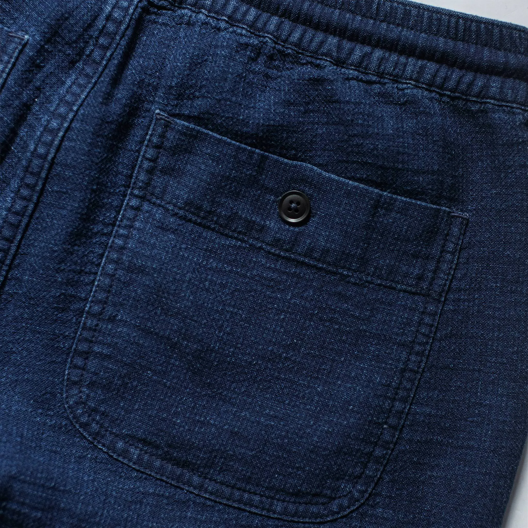 The Apres Pant in Indigo Double Cloth