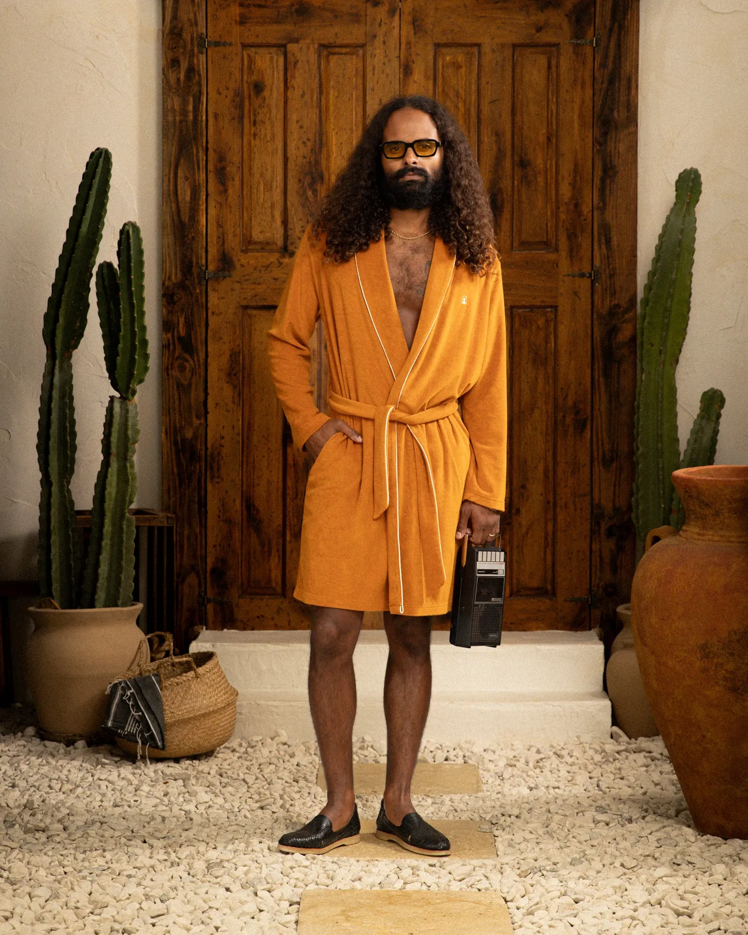 The Tropez Terry Cloth Robe - Burnt Sienna