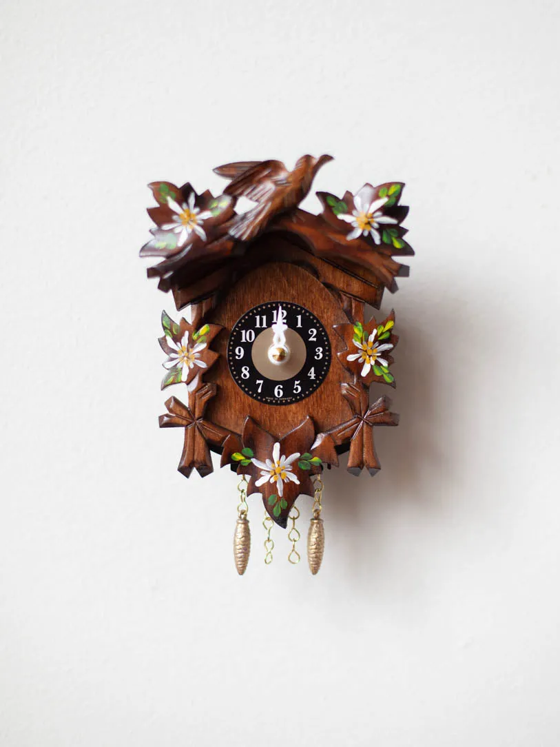 Traditional Edelweiss Cuckoo Clock