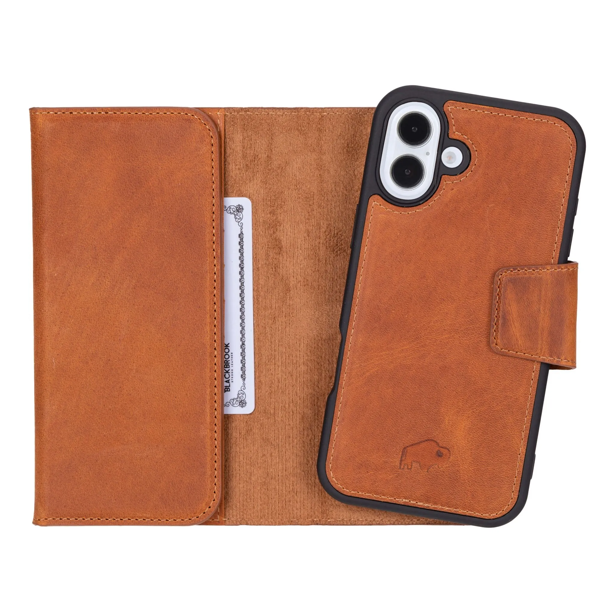 Tudor iPhone 16 Plus Wallet Case, Golden Brown