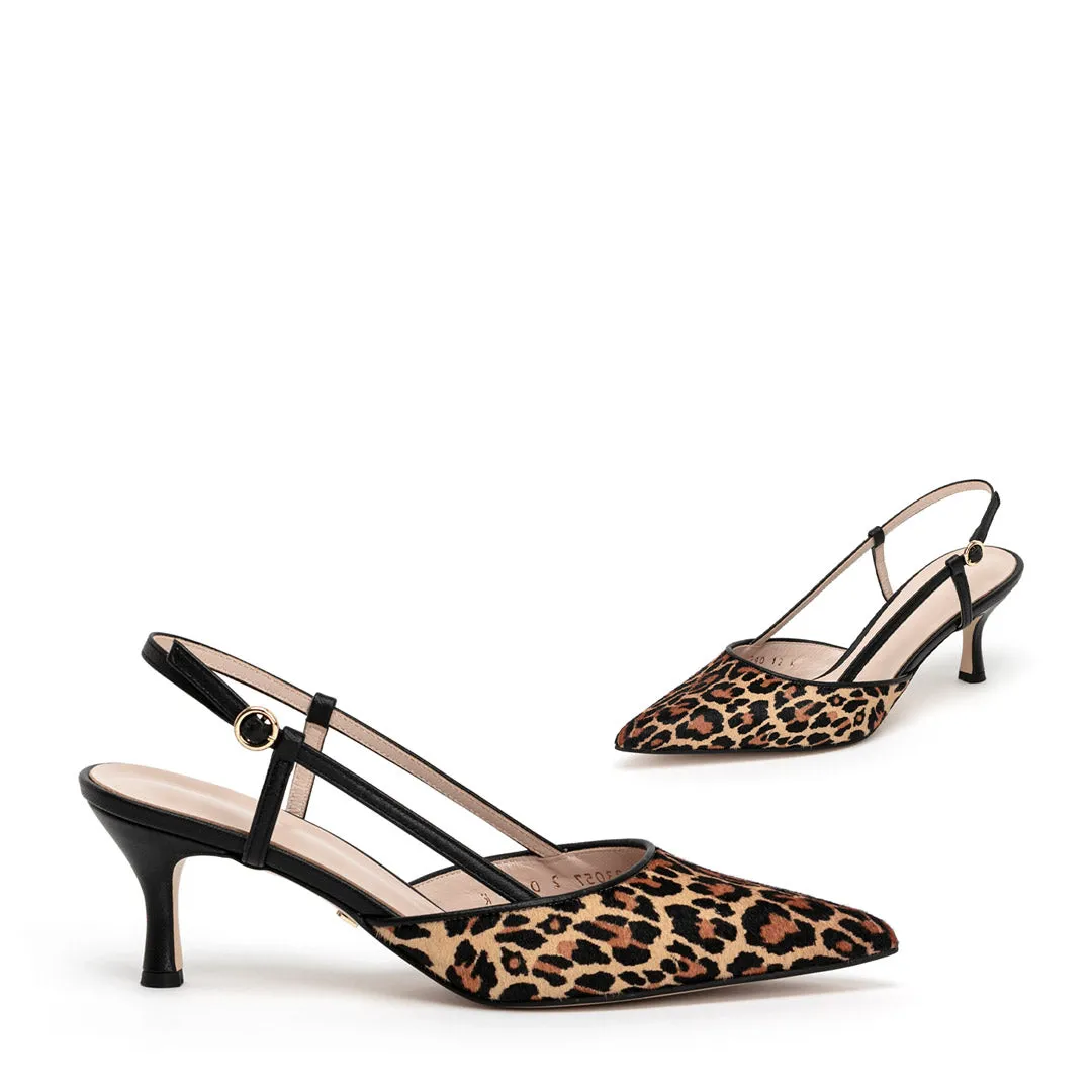 *UK SIZE 1 - RUMBOLD LEO - leopard, 6cm heels