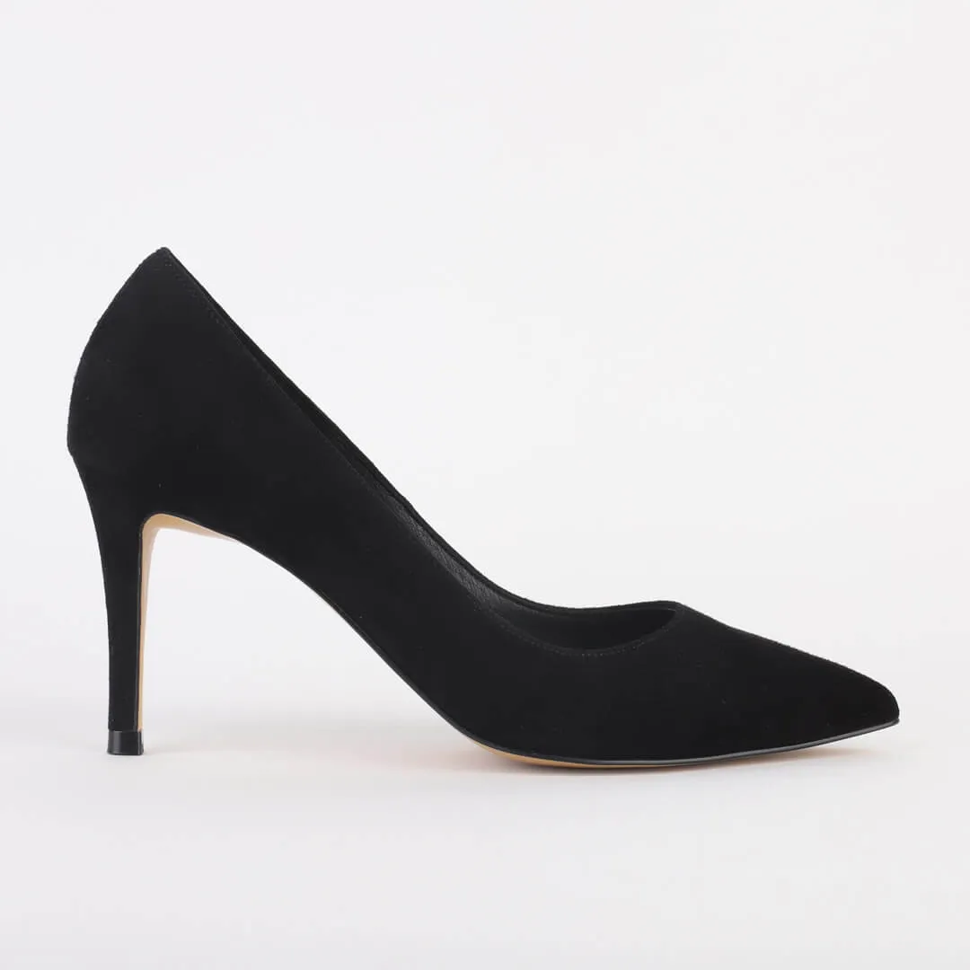 *UK size 13 - ROSE AVENUE `20 - black, 7cm heel