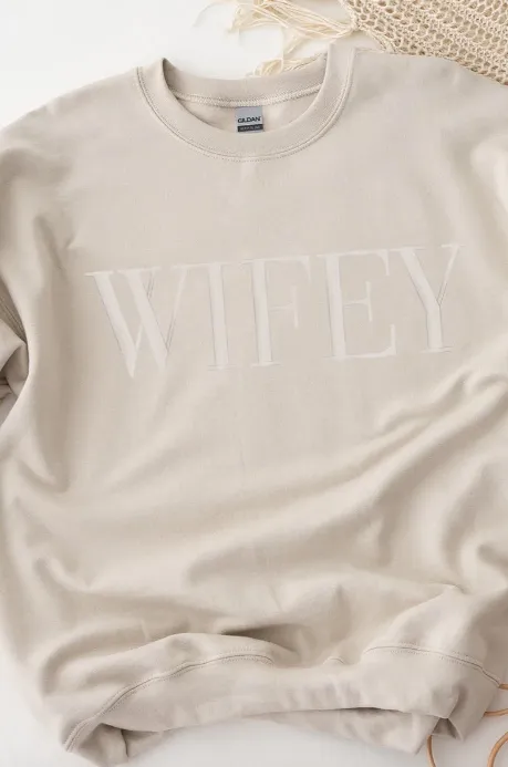 WIFEY Embroidered Sweatshirt