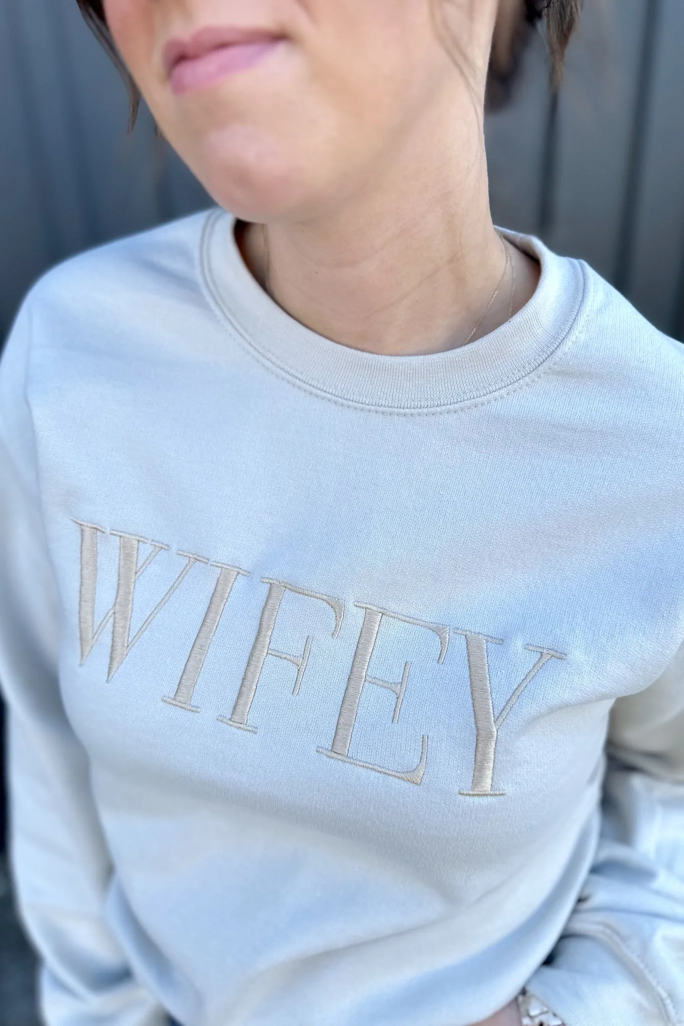 WIFEY Embroidered Sweatshirt